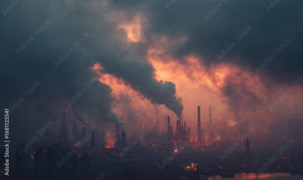 Obraz premium Industrial smog