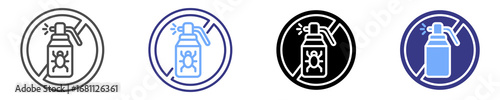 pesticide icon set multiple style