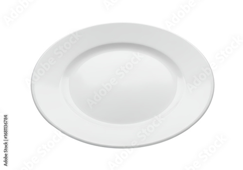 Obraz na plátne Isolated ceramic dinnerware oval plate for catering restaurant business cooking