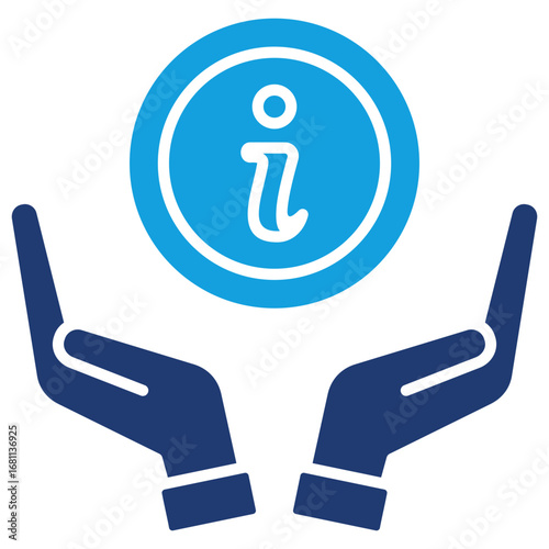 Give Infos Flat Blue Icon