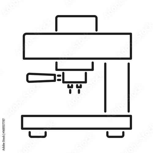 coffee machine line vector icon