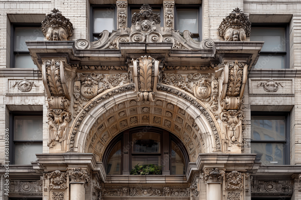 Obraz premium Historic building facade with ornate architecture