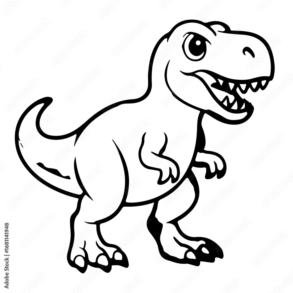 Fototapeta premium Vector icon of dinosaurus trex