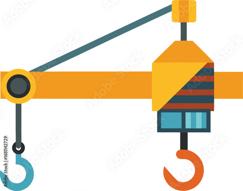 heavy duty hook crane vector  white background .eps