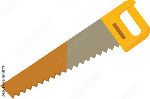 saw tool vector illustration  clean flat design  w.eps