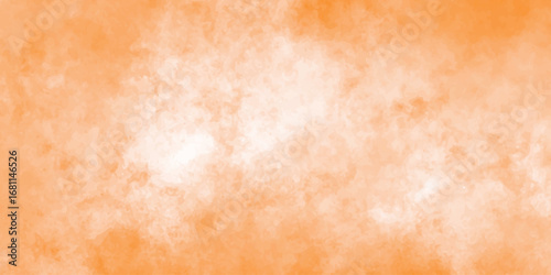 Grunge texture of an orange wall with the look of old parchment paper. White concrete wall as background, white cement or stone old texture as a retro pattern wall plaster and scratches, Light brown.