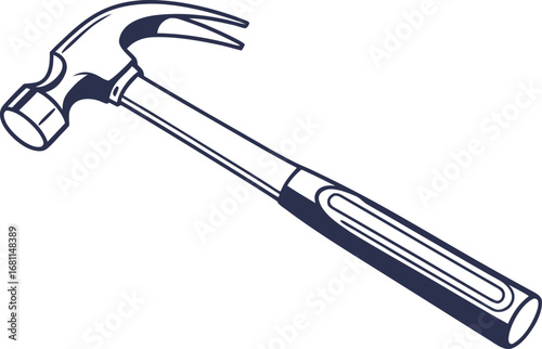 vector hammer tool in modern flat vector  white ba.eps