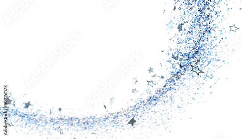 Sparkling blue stars and du...