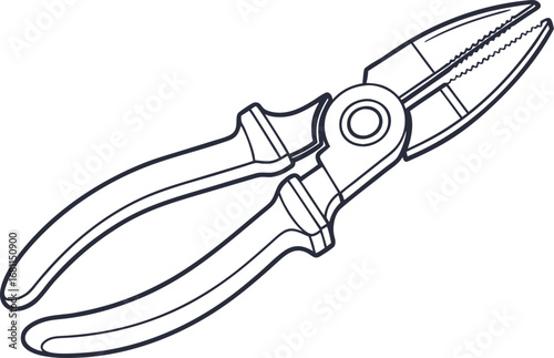 vector pliers tool in clean minimal vector  white .eps