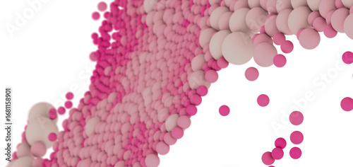 Pink spheres abstract backg...