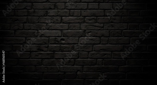 A seamless  dark brick wall vector background with a detailed  grungy texture for urban and modern design projects