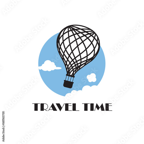hot air balloon icon isolated on white background