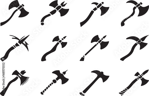 Axe silhouette set