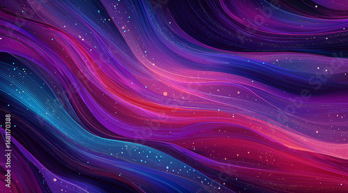Abstract tech fractal background in  purple and pink tones