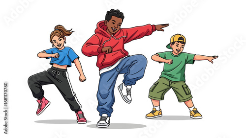 Dynamic Dance Crew: Capture the vibrant energy of a dynamic dance crew in action, showcasing skillful choreography and a passion for dance. Witness their infectious enthusiasm.