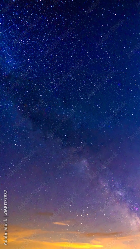 Fototapeta premium Night Sky Milky Way Horizon