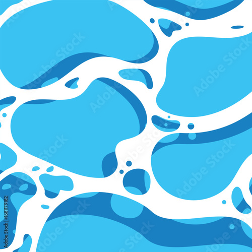 Water texture background. Sea water Blue abstract pattern. Geometric shapes. Ripple water texture. Wave, foam, sea.