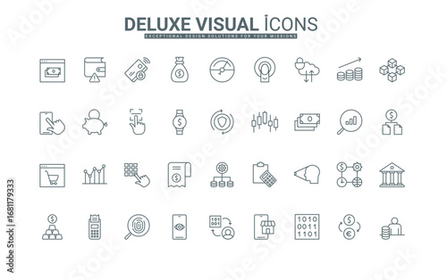 Fingerprint, face and eye scan to recognize user ID thin black and red outline symbols vector illustration. Digital payment, wallet and bank account security with biometric recognition line icons set.