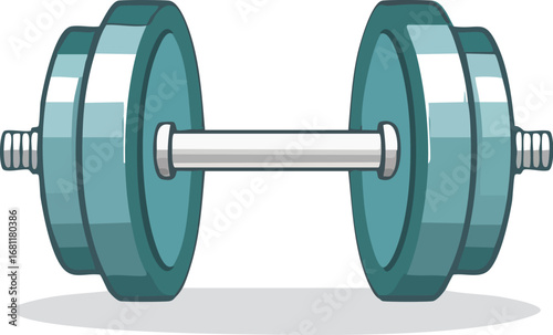 A dumbbell vector icon. A symbol for fitness, sport, and the gym. An illustration of weight training equipment for a healthy lifestyle and exercise. Generative AI