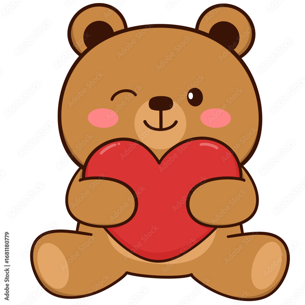 Obraz premium Cute Cartoon Teddy Bears