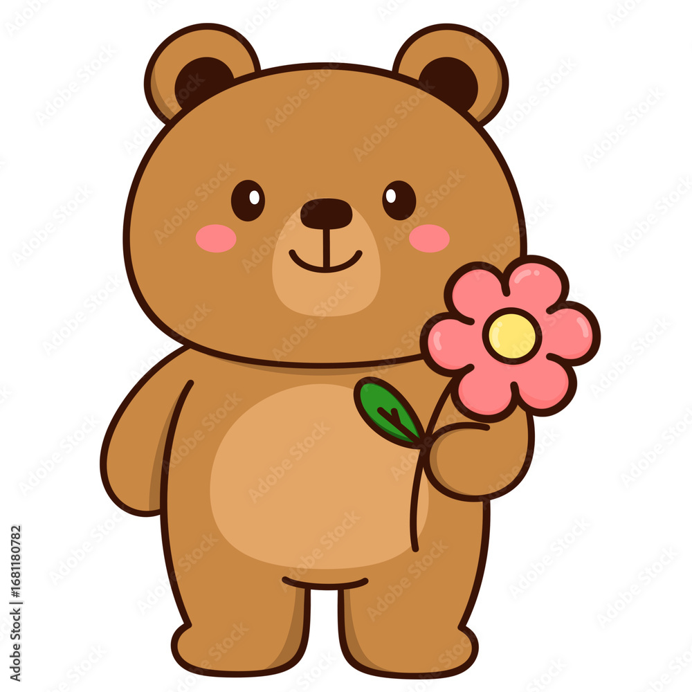Fototapeta premium Cute Cartoon Teddy Bears