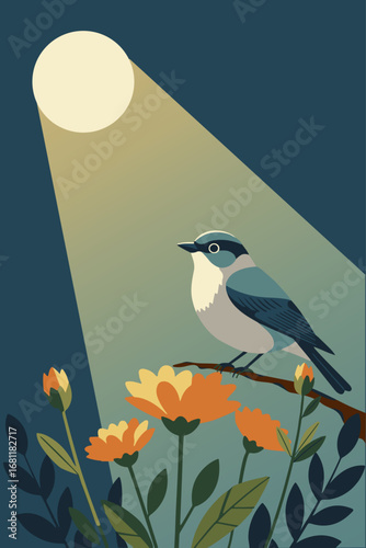 pajaro en la luna