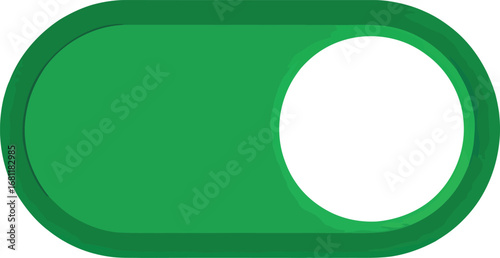 An easy to use toggle: a simple vector button to turn on or off a device or feature in an app.