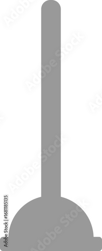 Flat style plunger icon in grey color.