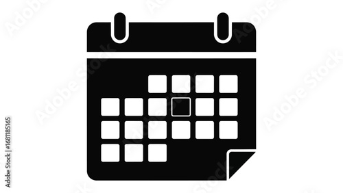 Digital Calendar: A clean, minimalist representation of a calendar, ideal for conveying schedules, appointments, or important dates.