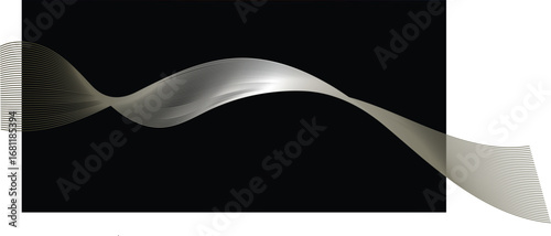 Abstract minimal harmony artwork with smooth futuristic swirl