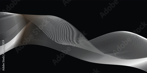 Abstract optical depth illusion with flowing modern swirl