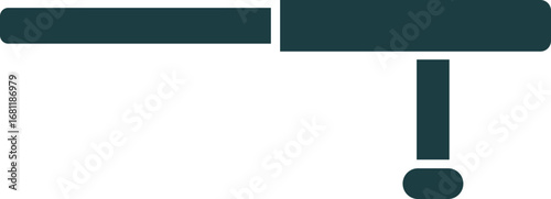 Flat style nightstick icon in green color.