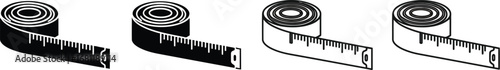 Measuring tape vector illustration for sewing and tailoring use