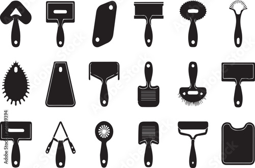 Scraper silhouette set