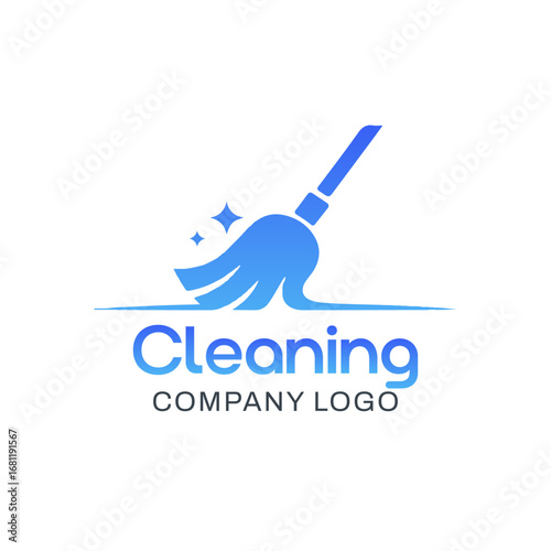 Housekeeping Cleaning Company Vector Logo