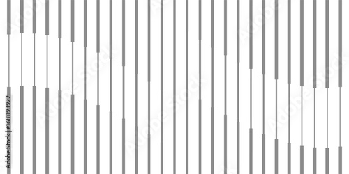 Acrylic satin corrugated glass texture light gray background. Blurred soft ribbed transparent striped door window overlay. Metal silver reeded polycarbonate sheet.