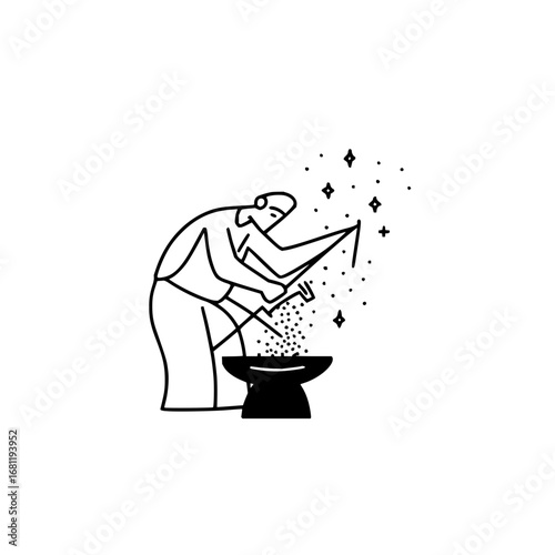Blacksmithing metalwork forging process artisan craftsman metal shaping traditional craft ironwork industry