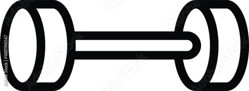 A dumbbell icon for fitness and workout