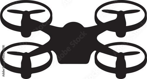 Drone icon vector solid logo illustration. Flat and line style for graphic design