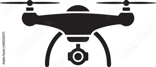 Drone icon vector solid logo illustration. Flat and line style for graphic design