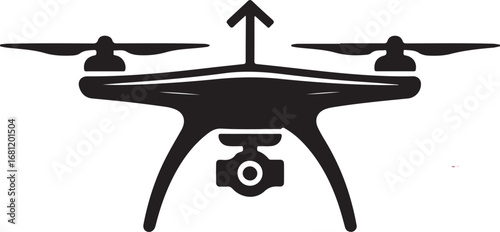 Drone icon vector solid logo illustration. Flat and line style for graphic design