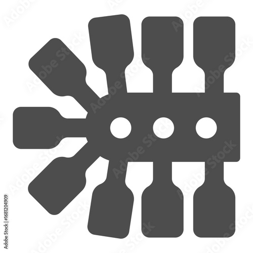 Conveyor with products, bottles solid icon, manufacturing process concept, factory bottling equipment sign on white background, glyph style icon for mobile and web design. Vector graphics.