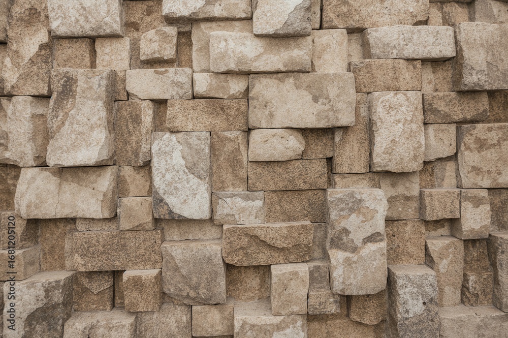 Obraz premium Background and wall decoration using stone blocks