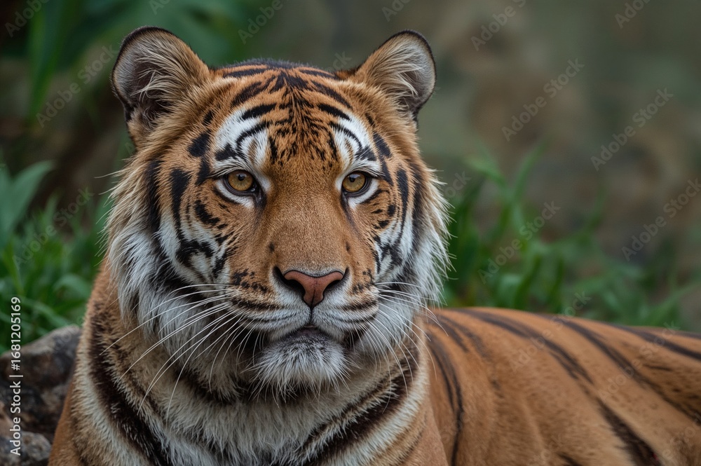 Fototapeta premium Wildlife sanctuary featuring Sumatran tigers
