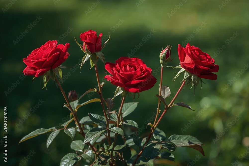 Obraz premium Beautiful crimson roses harvested from a flower farm in a mountainous region.