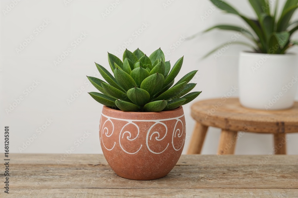 Obraz premium Decorative container holding a succulent plant