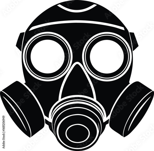respirator safety mask vector art
