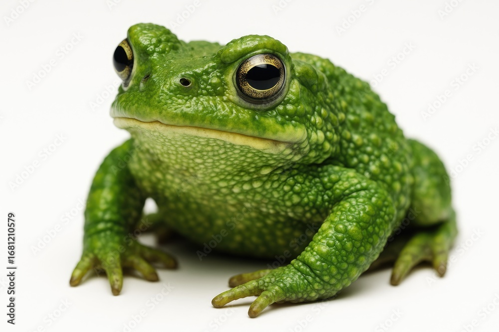 Obraz premium Isolated toad against a white background