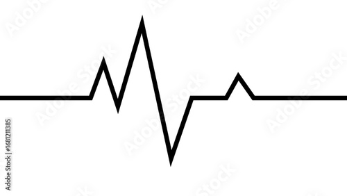 single heartbeat illustration 4K Vector