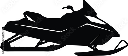 snow track motor sled vector design
